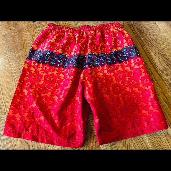 Plank Men’s Swim Trunks, size Large (red/black/orange) - Picture 2 of 3
